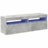 Kép 2/11 - 2 db betonszürke TV-szekrény LED-lámpákkal 60 x 35 x 40 cm