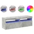 Kép 3/11 - 2 db betonszürke TV-szekrény LED-lámpákkal 60 x 35 x 40 cm
