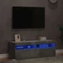 Kép 4/11 - 2 db betonszürke TV-szekrény LED-lámpákkal 60 x 35 x 40 cm