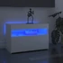 Kép 1/11 - Magasfényű fehér TV-szekrény LED-lámpákkal 60 x 35 x 40 cm