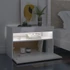 Kép 4/11 - Magasfényű fehér TV-szekrény LED-lámpákkal 60 x 35 x 40 cm