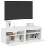 Kép 1/11 - 2 db magasfényű fehér TV-szekrény LED-lámpákkal 60 x 35 x 40 cm