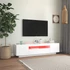 Kép 3/11 - Fehér TV-szekrény LED-lámpákkal 160 x 35 x 40 cm