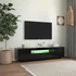 Kép 3/11 - Fekete TV-szekrény LED-lámpákkal 160 x 35 x 40 cm