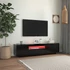 Kép 4/11 - Fekete TV-szekrény LED-lámpákkal 160 x 35 x 40 cm