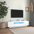 Kép 1/11 - Magasfényű fehér TV-szekrény LED-lámpákkal 160 x 35 x 40 cm