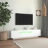 Kép 5/11 - Magasfényű fehér TV-szekrény LED-lámpákkal 160 x 35 x 40 cm