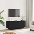 Kép 3/11 - Fekete szerelt fa TV-szekrény 100 x 35 x 40 cm