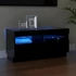 Kép 1/11 - Fekete TV-szekrény LED-lámpákkal 80 x 35 x 40 cm