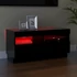 Kép 3/11 - Fekete TV-szekrény LED-lámpákkal 80 x 35 x 40 cm