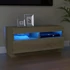 Kép 1/11 - Sonoma tölgy színű TV-szekrény LED-lámpákkal 80 x 35 x 40 cm