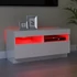 Kép 3/11 - Magasfényű fehér TV-szekrény LED-lámpákkal 80 x 35 x 40 cm