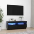 Kép 1/11 - Fekete TV-szekrény LED-lámpákkal 100 x 35 x 40 cm