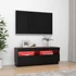 Kép 3/11 - Fekete TV-szekrény LED-lámpákkal 100 x 35 x 40 cm