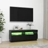Kép 4/11 - Fekete TV-szekrény LED-lámpákkal 100 x 35 x 40 cm