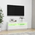 Kép 4/11 - Magasfényű fehér TV-szekrény LED-lámpákkal 100 x 35 x 40 cm