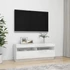 Kép 5/11 - Magasfényű fehér TV-szekrény LED-lámpákkal 100 x 35 x 40 cm