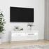 Kép 6/11 - Magasfényű fehér TV-szekrény LED-lámpákkal 100 x 35 x 40 cm