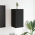 Kép 4/11 - 2 db fekete falra szerelhető TV-szekrény 30,5 x 30 x 30 cm
