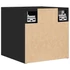 Kép 7/11 - 2 db fekete falra szerelhető TV-szekrény 30,5 x 30 x 30 cm