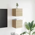 Kép 3/11 - 2 db sonoma tölgy falra szerelhető TV-szekrény 30,5x30x30 cm