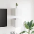 Kép 3/11 - 2 db magasfényű fehér falra szerelhető TV-szekrény 30,5x30x30cm