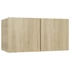 Kép 4/9 - 3 db sonoma tölgy függő TV-szekrény 60 x 30 x 30 cm