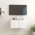 Kép 1/8 - Magasfényű fehér függő TV-szekrény 60 x 30 x 30 cm