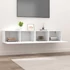 Kép 3/10 - 2 db fehér szerelt fa TV-szekrény 80 x 30 x 30 cm