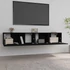 Kép 3/10 - 2 db fekete szerelt fa TV-szekrény 80 x 30 x 30 cm