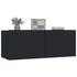 Kép 4/10 - 2 db fekete szerelt fa TV-szekrény 80 x 30 x 30 cm