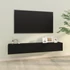 Kép 1/9 - 2 db fekete szerelt fa fali TV-szekrény 100 x 30 x 30 cm