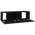 Kép 7/9 - 2 db fekete szerelt fa fali TV-szekrény 100 x 30 x 30 cm
