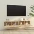 Kép 3/9 - 2 db sonoma tölgy szerelt fa fali TV-szekrény 100x30x30 cm