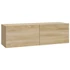 Kép 5/9 - 2 db sonoma tölgy szerelt fa fali TV-szekrény 100x30x30 cm