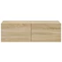 Kép 6/9 - 2 db sonoma tölgy szerelt fa fali TV-szekrény 100x30x30 cm