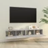 Kép 3/9 - 2 db betonszürke szerelt fa fali TV-szekrény 100 x 30 x 30 cm