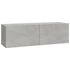 Kép 5/9 - 2 db betonszürke szerelt fa fali TV-szekrény 100 x 30 x 30 cm