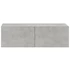 Kép 6/9 - 2 db betonszürke szerelt fa fali TV-szekrény 100 x 30 x 30 cm