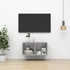 Kép 1/9 - Betonszürke szerelt fa falra szerelhető TV-szekrény 37x37x72 cm