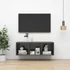 Kép 1/9 - Magasfényű szürke szerelt fa fali TV-szekrény 37 x 37 x 107 cm