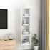 Kép 6/9 - Fehér szerelt fa falra szerelhető TV-szekrény 37x37x142,5 cm