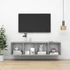 Kép 1/9 - Betonszürke szerelt fa fali TV-szekrény 37x37x142,5 cm