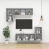 Kép 8/9 - Betonszürke szerelt fa fali TV-szekrény 37x37x142,5 cm