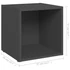 Kép 9/9 - 2 db szürke szerelt fa TV-szekrény 37 x 35 x 37 cm
