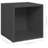 Kép 8/8 - 4 db szürke szerelt fa TV-szekrény 37 x 35 x 37 cm