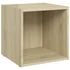 Kép 3/8 - 2 db sonoma tölgy színű szerelt fa TV-szekrény 37 x 35 x 37 cm