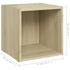 Kép 7/7 - 4 db sonoma tölgy színű szerelt fa TV-szekrény 37 x 35 x 37 cm