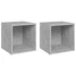 Kép 2/9 - 2 db betonszürke szerelt fa TV-szekrény 37 x 35 x 37 cm