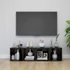 Kép 1/8 - 4 db magasfényű fekete szerelt fa TV-szekrény 37 x 35 x 37 cm
